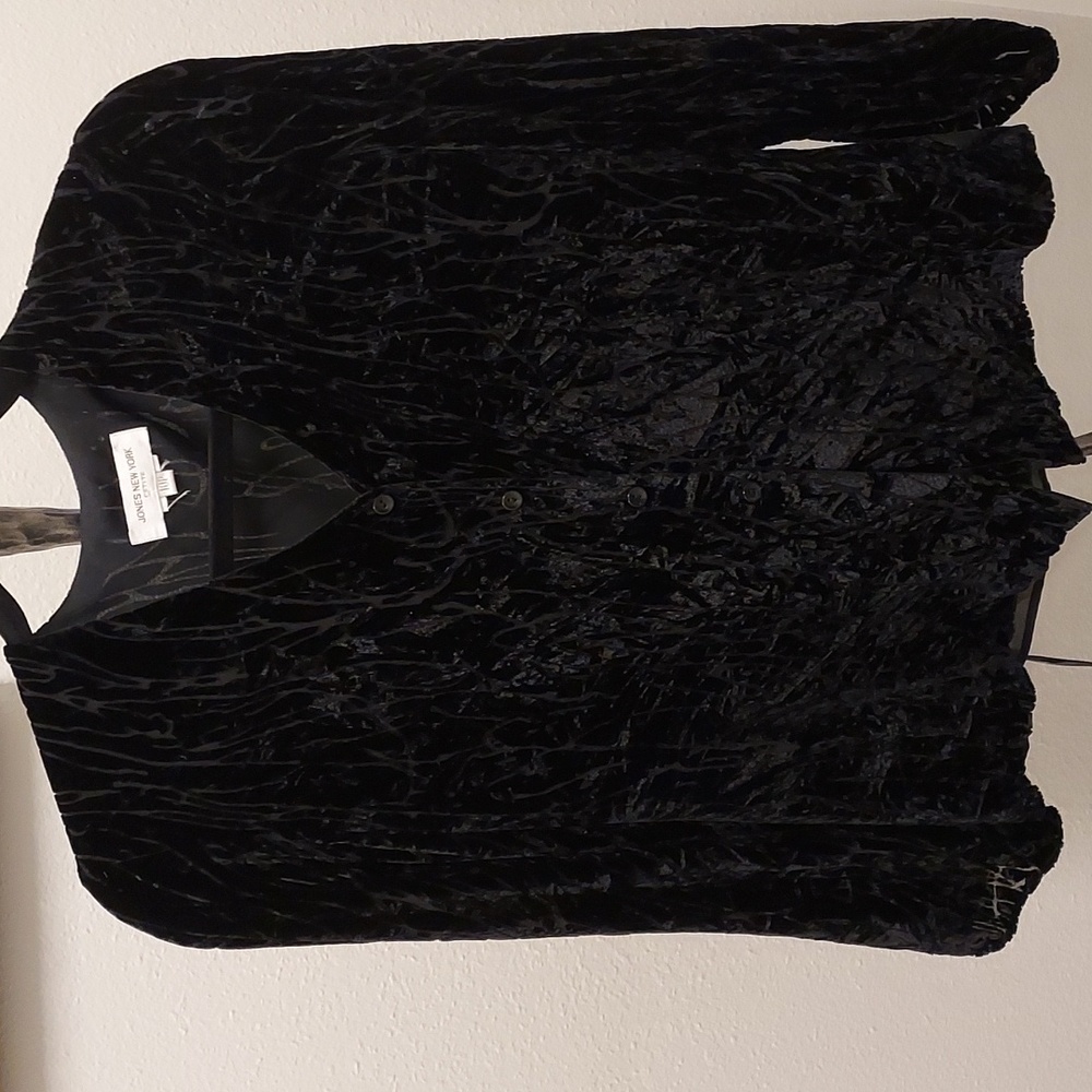 JNY black button-down top 10P